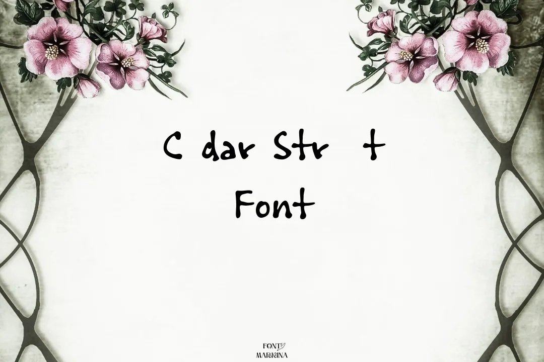 Cedar Street Font Free Download