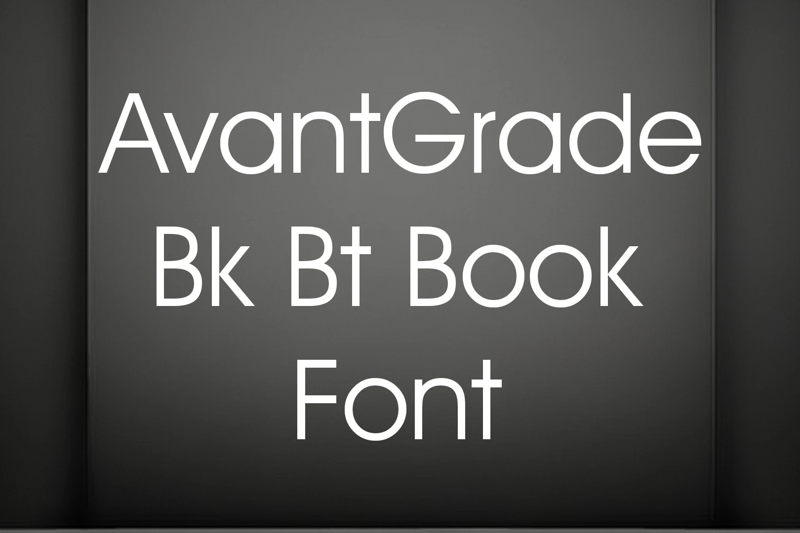 Avantgarde BK BT Book Font