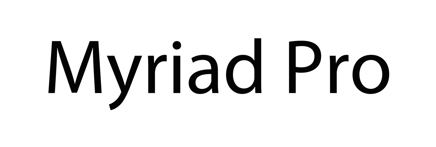 Myriad Pro Font